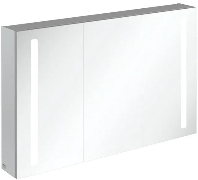 Villeroy & Boch My View 14+ spiegelkast met 3 deuren met LED verlichting verticaal 120x75x17.3cm incl. afsluitbare medicijnbox A4331200