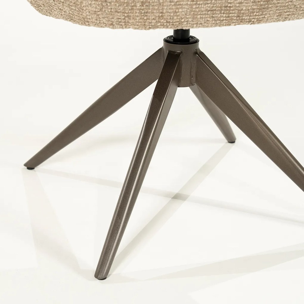 Eleonora Alissa Ronde Eetkamerstoel Taupe