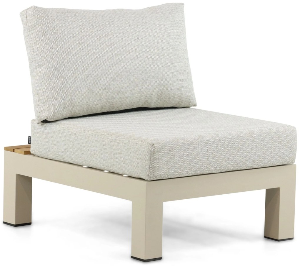 Loungeset 6 personen Aluminium/Teak Taupe Lifestyle Garden Furniture Vittoria