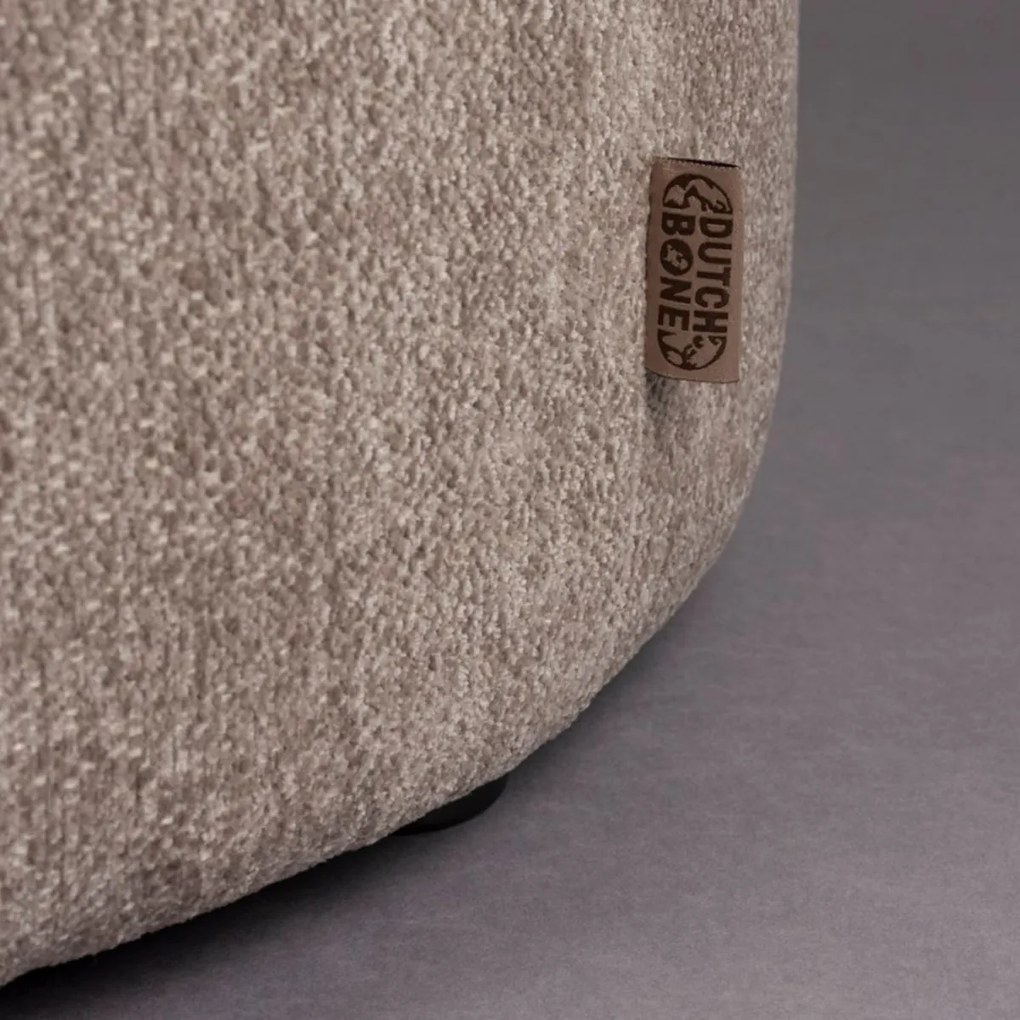 Dutchbone Rocca Cappuccino Ronde Hocker Cappuccino
