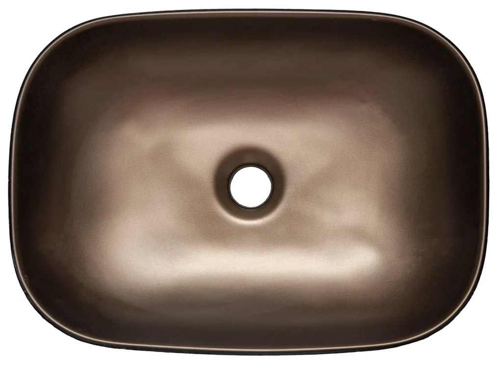 Kerra KR78 waskom rechthoekig bruin en zwart 46x33x13.5cm