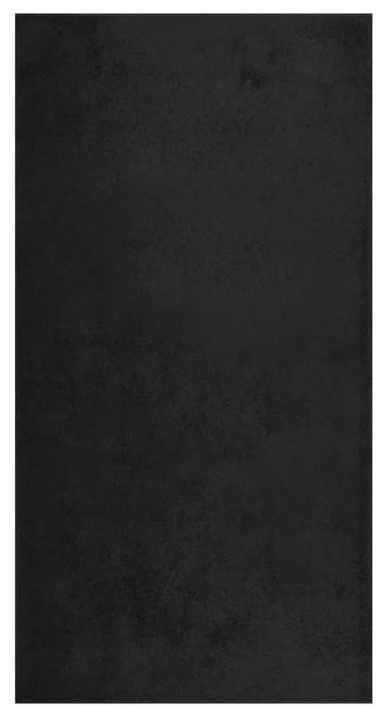 vidaXL Vloerkleed shaggy hoogpolig 80x150 cm zwart