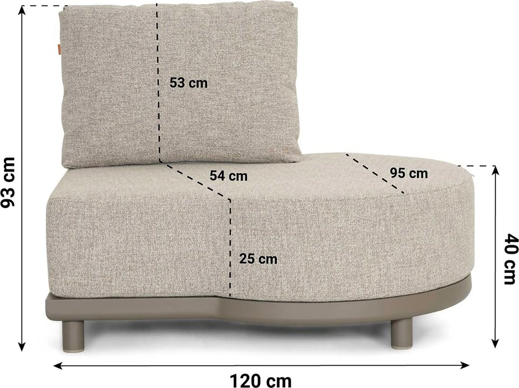 Santika Furniture Santika Cayora Organisch Loungeset - Rope Taupe 4-delig