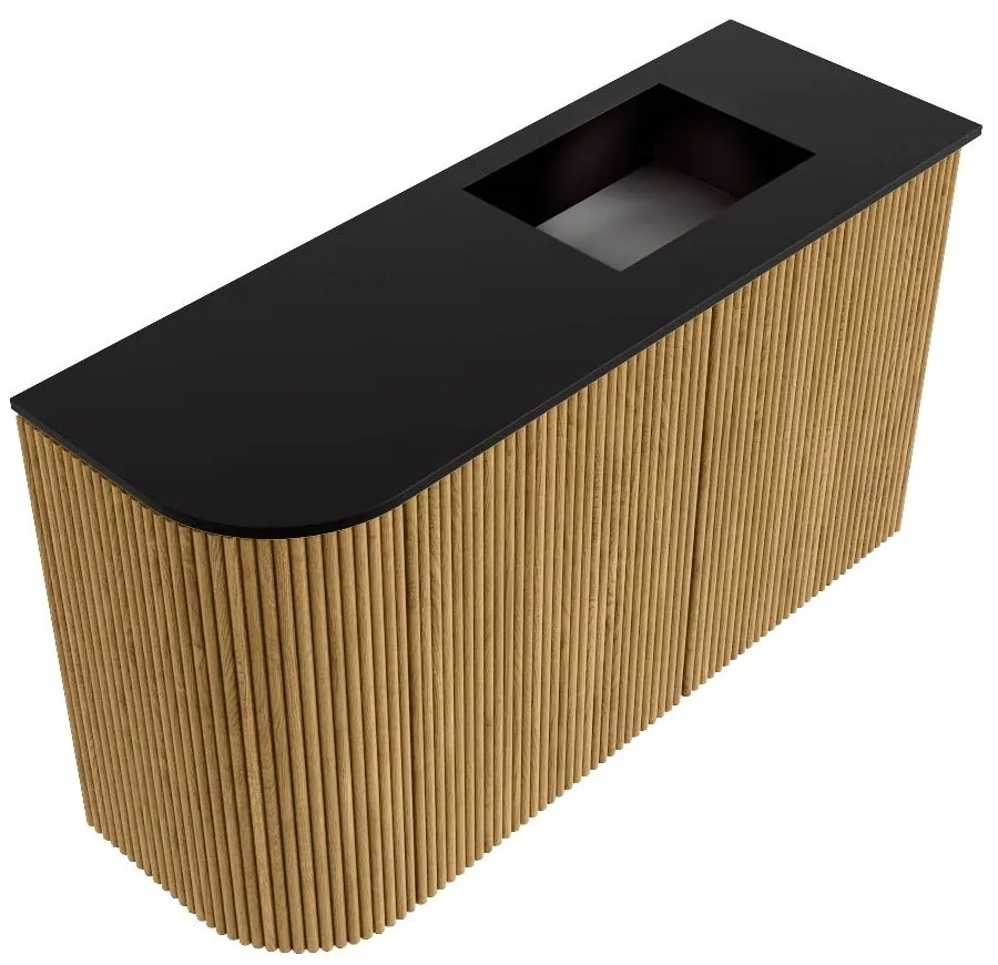 Mondiaz Joya 70cm toiletmeubel ronding links oak met wastafel faye rechts 1 kraangat urban