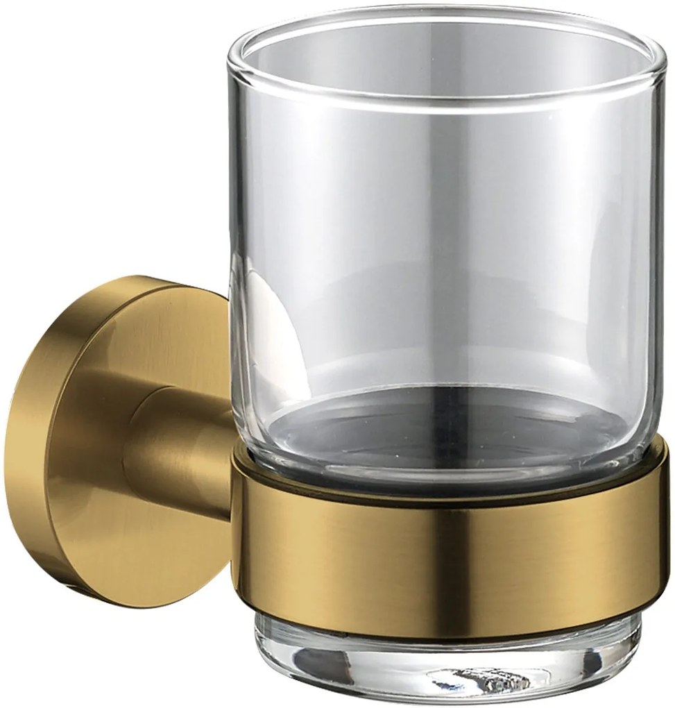 Plieger Vigo glashouder met glas geborsteld goud