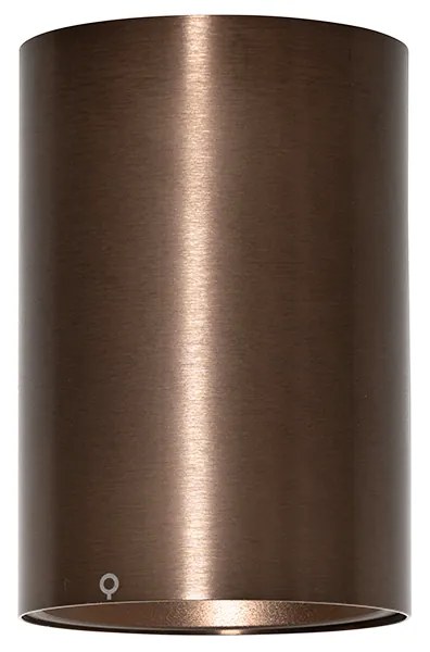 Moderne opbouwspot donkerbrons GU10 50mm - Deep