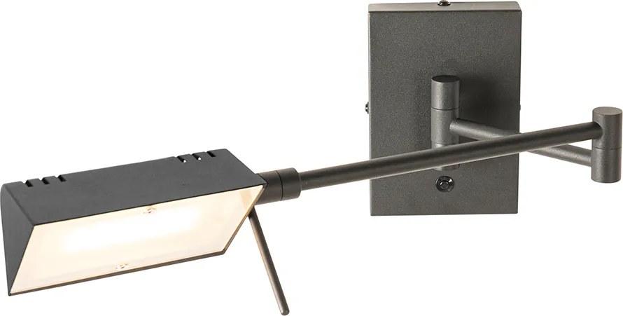 Design wandlamp zwart incl. LED dimbaar - Notia