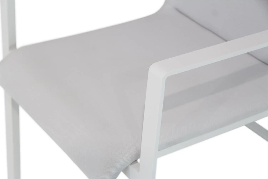 Tuinstoel stapelbaar Aluminium/textileen Wit Lifestyle Garden Furniture Rome  white