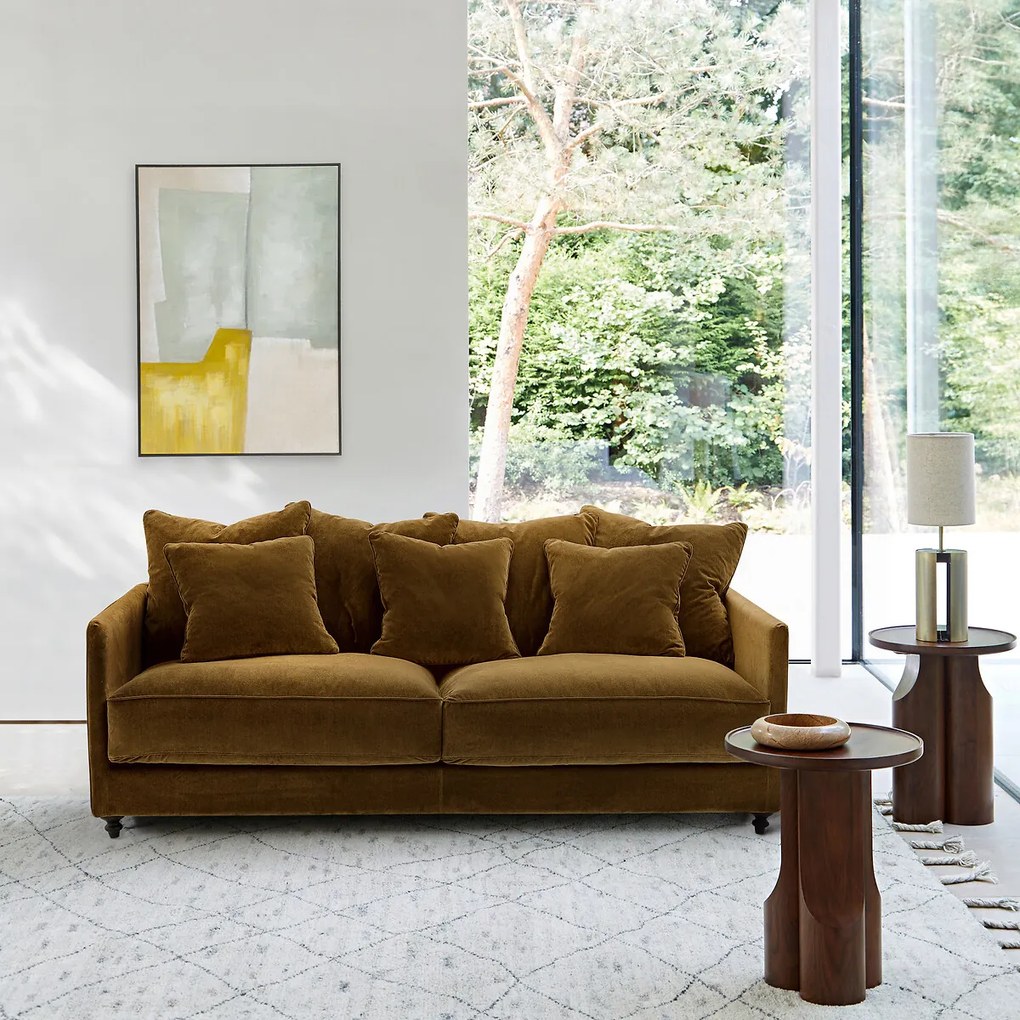 Omvormbare 3-zits fluwelen zetel, Lazare