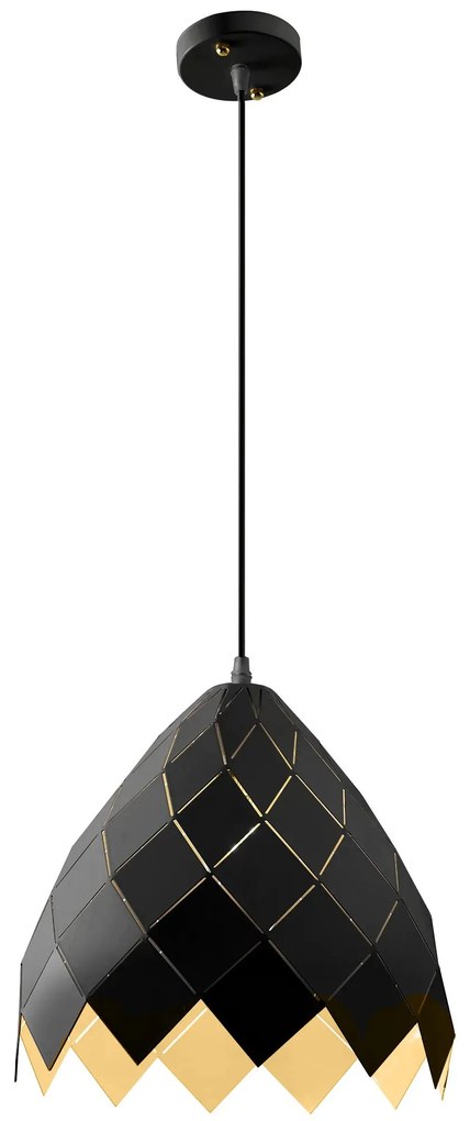 Hangende metalen zwarte plafondlamp APP338-1CP