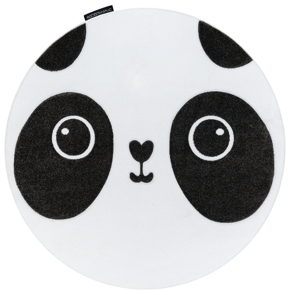 Tapijt PETIT PANDA ROND wit