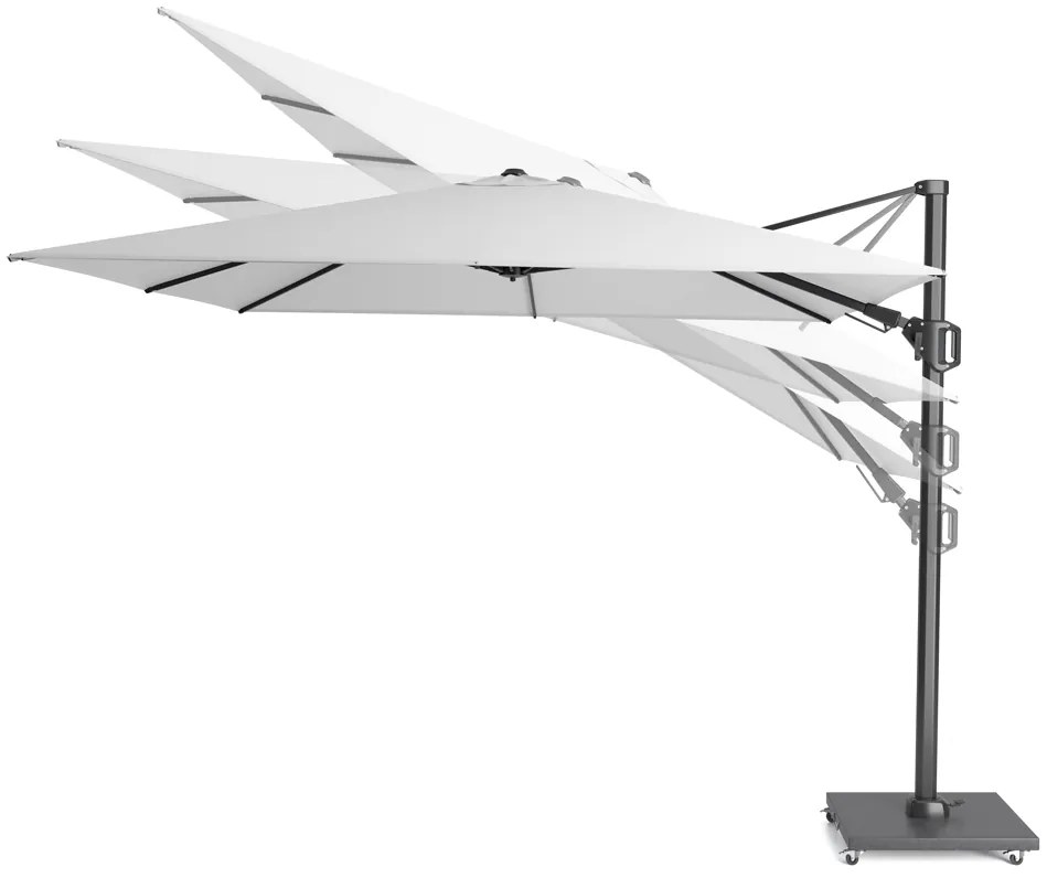 Platinum Challenger Zweefparasol T2 premium - 3x3 m. Champagne Teak