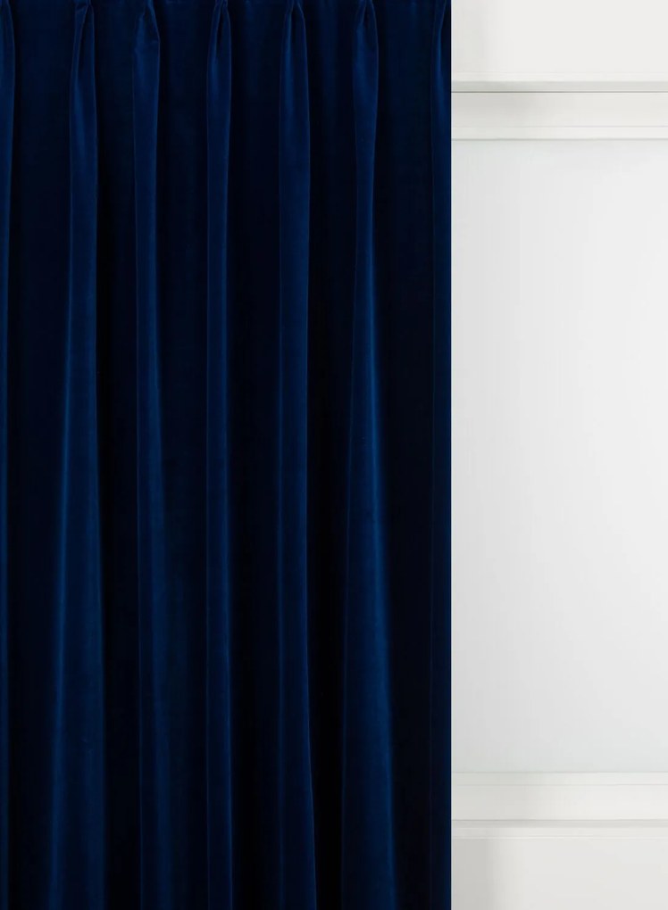 HEMA Gordijnstof Velours Blauw (blauw)