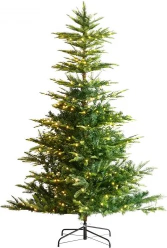 VEVOR Kerstboom, 1,2 x 1,98 m, Kunstkerstboom met 350 warmwitte LED-lampjes, 900 takpunten, Metalen voet voor decoratie in huis, op feest- en kantoorruimte