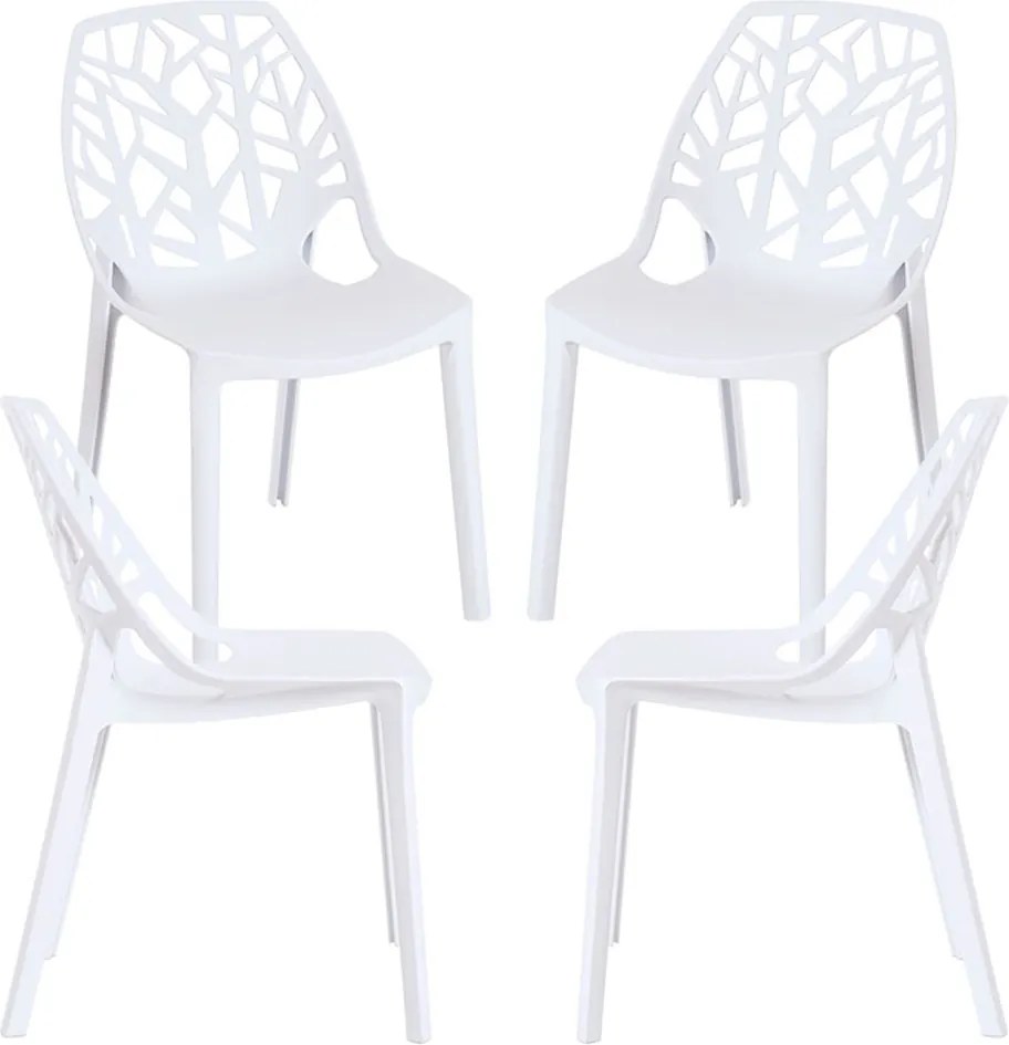 Set 4 Hissar Polypropyleen Stoelen
