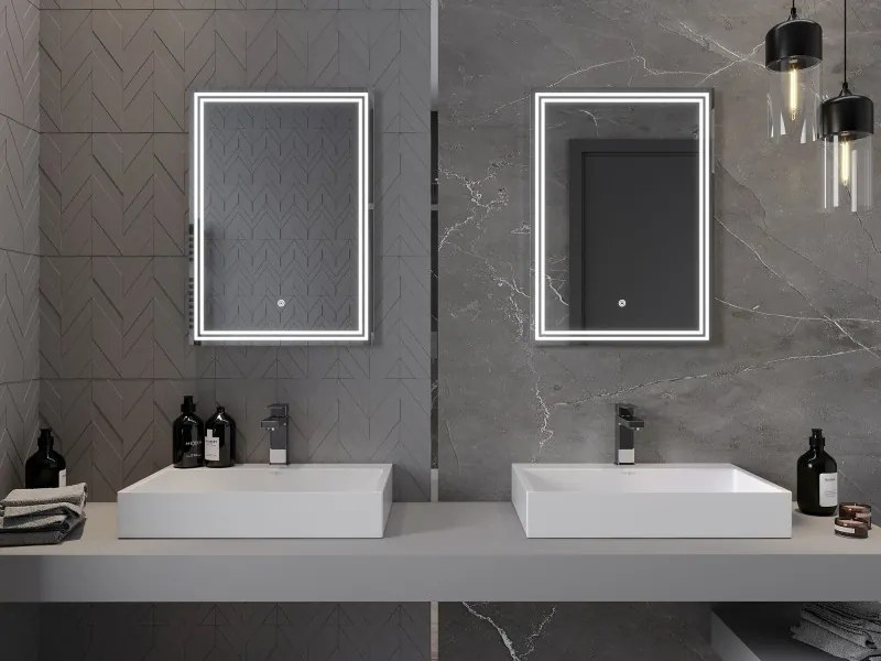 Mexen Taco verlichte badkamer spiegel 50 x 70 cm, LED 6000K, anti-condens - 9805-050-070-611-00