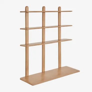 Bureau Met Houten Boekenplank Veleta Mangohout & ↔︎ 130 Cm - Sklum