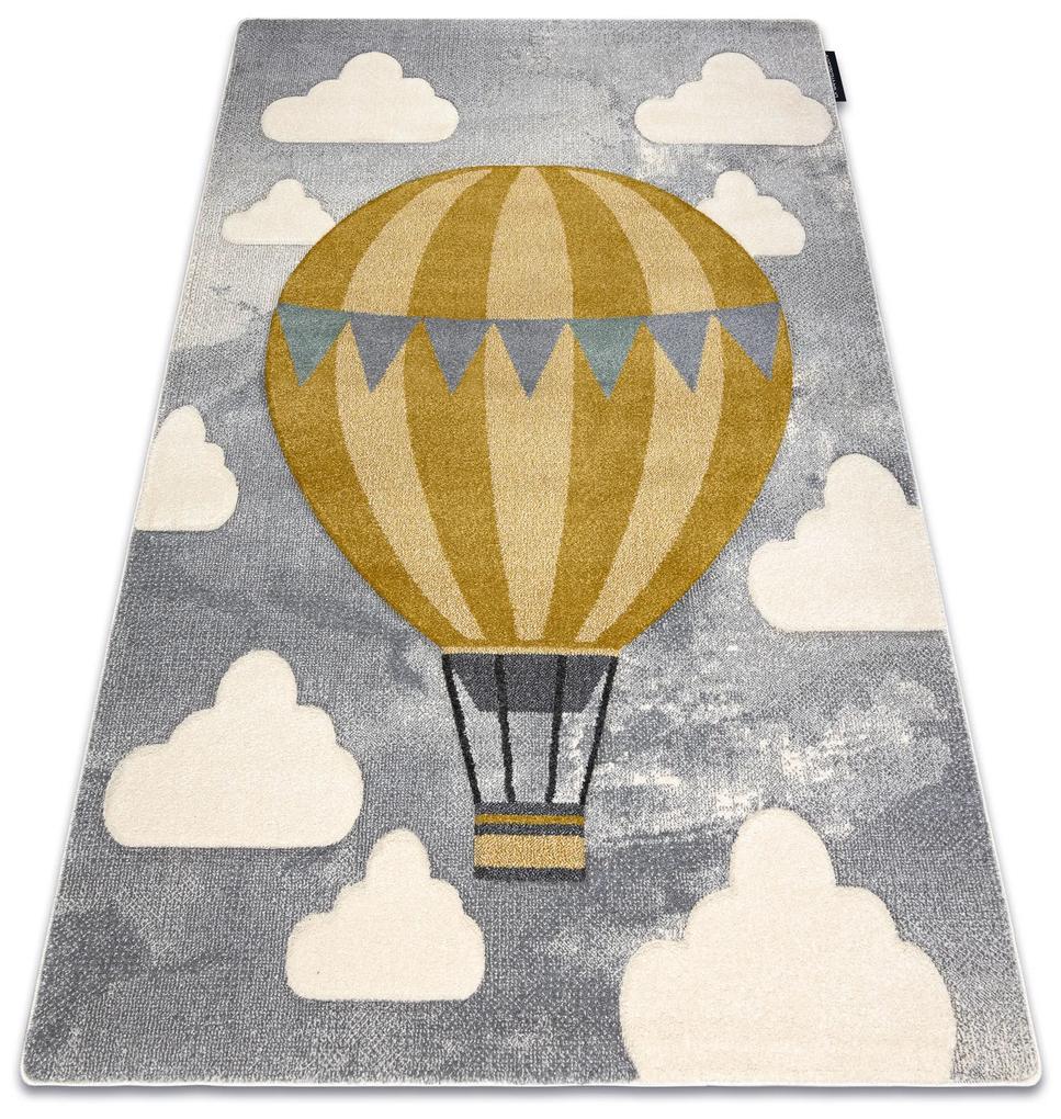 Tapijt PETIT BALOON ballon, wolken  grijskleuring