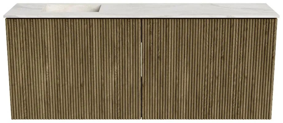 Mondiaz Joya DLux 100cm toiletmeubel dusk met wastafel faye links zonder kraangat ostra