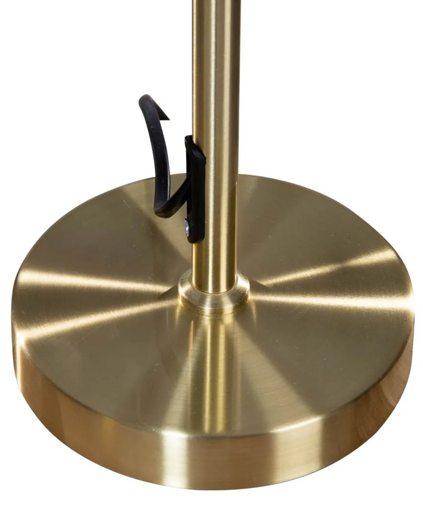 Tafellamp goud met ovale velours kap groen 35cm - Parte