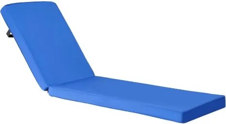 VEVOR Ligstoelkussens, 1830x533x75 mm, Waterbestendig en kleurvast, Ligstoelkussens met strikken, Dikke Ligstoelkussens voor Zwembad, Blauw