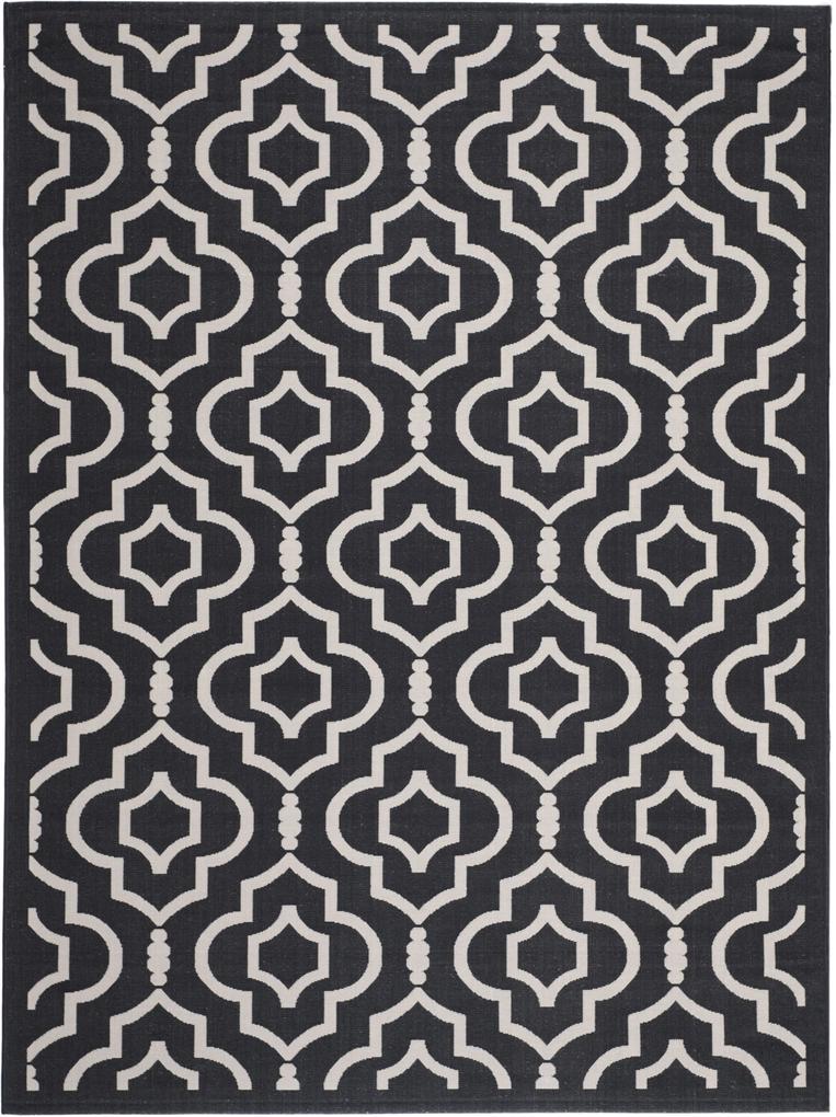 Safavieh | In- & outdoor vloerkleed Mykonos 120 x 180 cm zwart, beige vloerkleden polypropyleen vloerkleden & woontextiel vloerkleden