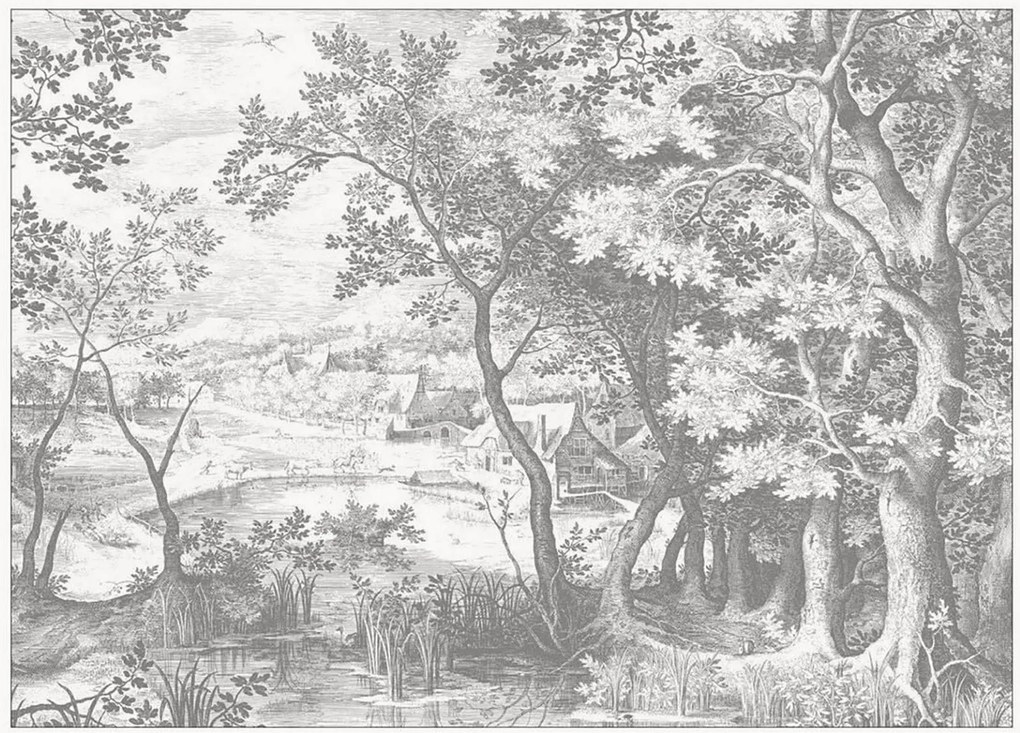 Vliesbehang Engraved Landscapes