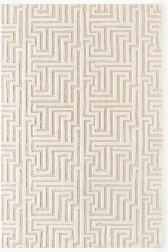 Handgetuft hoog-laag wollen vloerkleed Monty