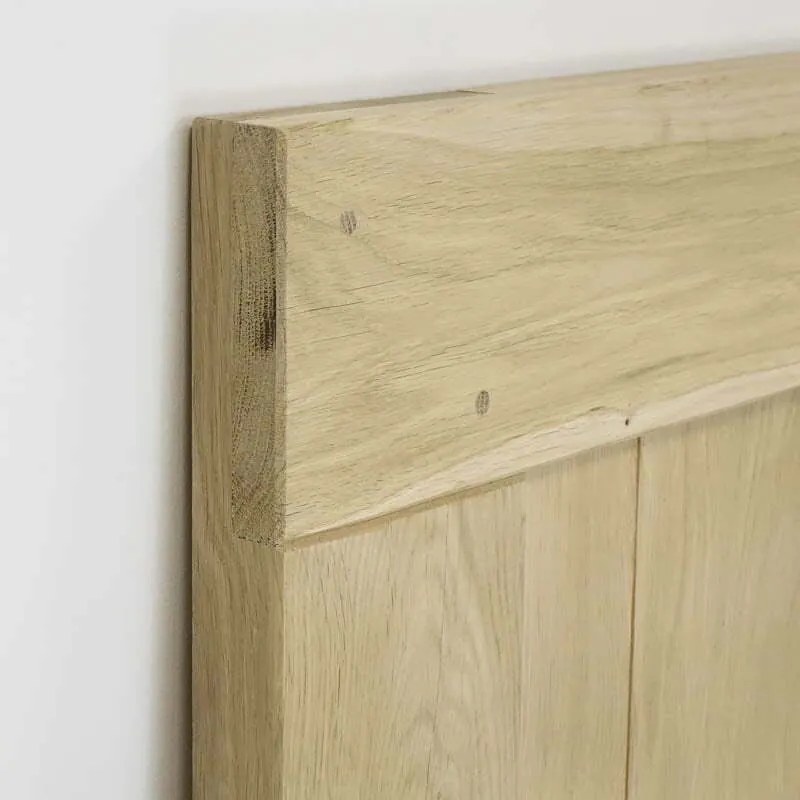 Houten Schuifdeur -  Eiken Chevron Onbehandeld - Zwart - Incl. Rails