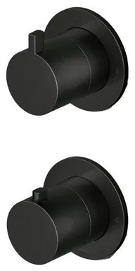 Hotbath Ace Afbouwdeel - voor inbouwthermostaat - 2-weg - omstel - zwart geborsteld PVD AC009EXTMBP