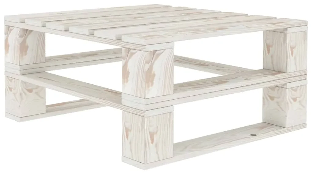 vidaXL Tuintafels 2 st pallet hout wit