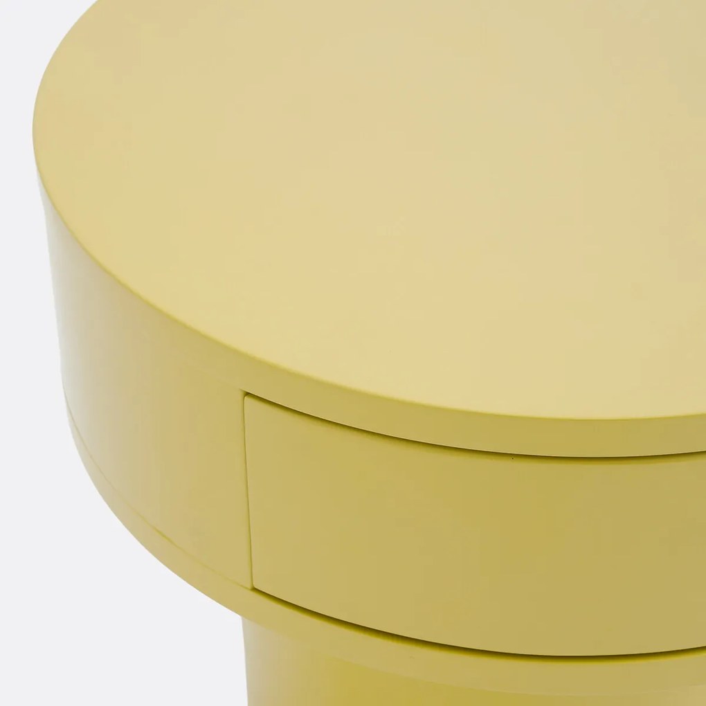 Gelakt nachtkastje met 1 lade, Tamita