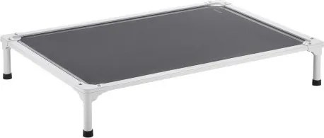 VEVOR Verhoogd hondenbed voor grote honden, draagbare verhoogde hondenligstoel met aluminium buisframe en ademend Teslin-gaas, verkoelend hondenbed voor binnen/buiten, maat L, grijs