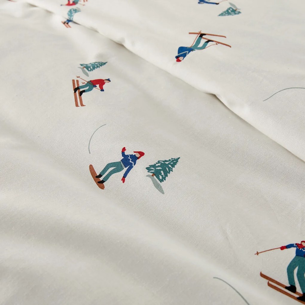 Bedlinnenset van 30% gerecycled katoen, rechte kussensloop.Tout Schuss