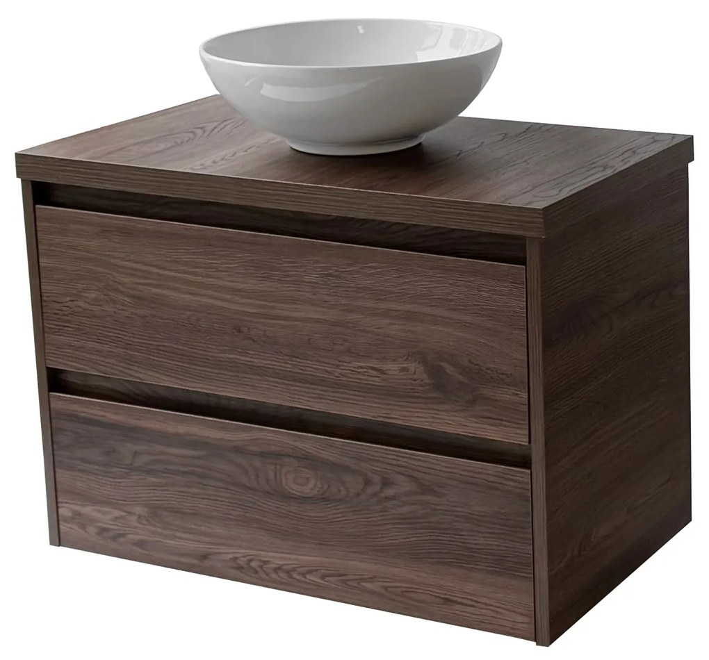 Sanicare Avenza/Arda toppaneel 80cm nera oak
