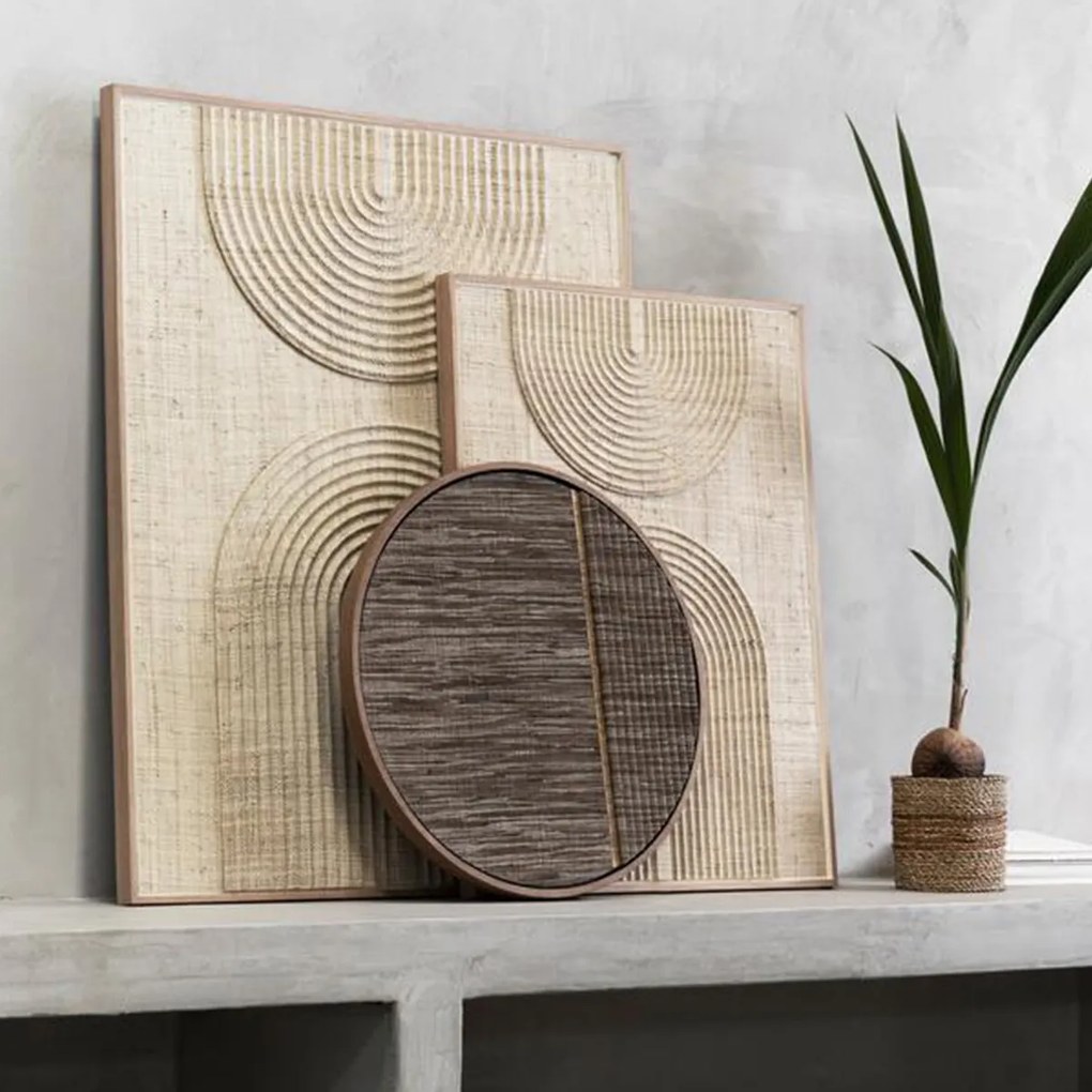 Must Living Contemporary Gold Rond Wandpaneel Bruin Met Goud Small