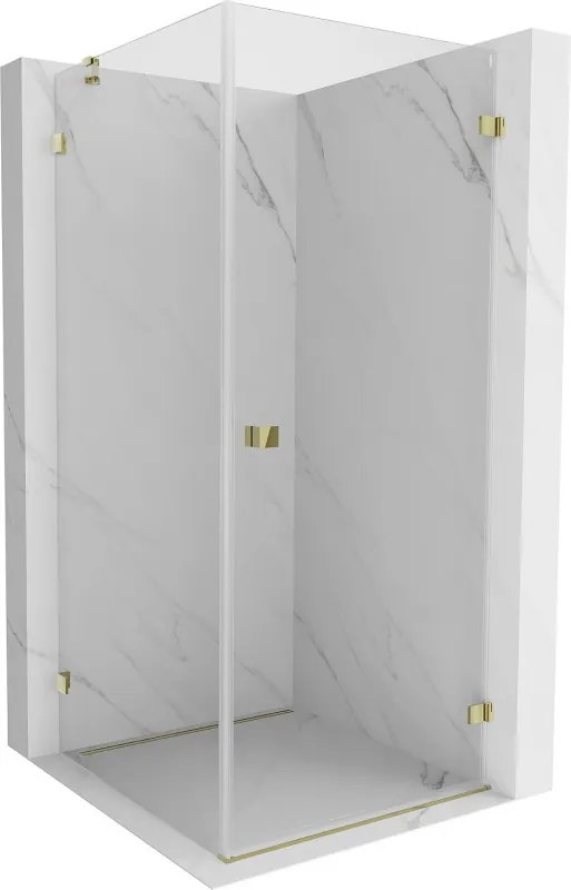 Mexen Lunar-B draaideur douchecabine rechts 80 x 80 cm, transparant, goud - 832-080-080-50-00-P
