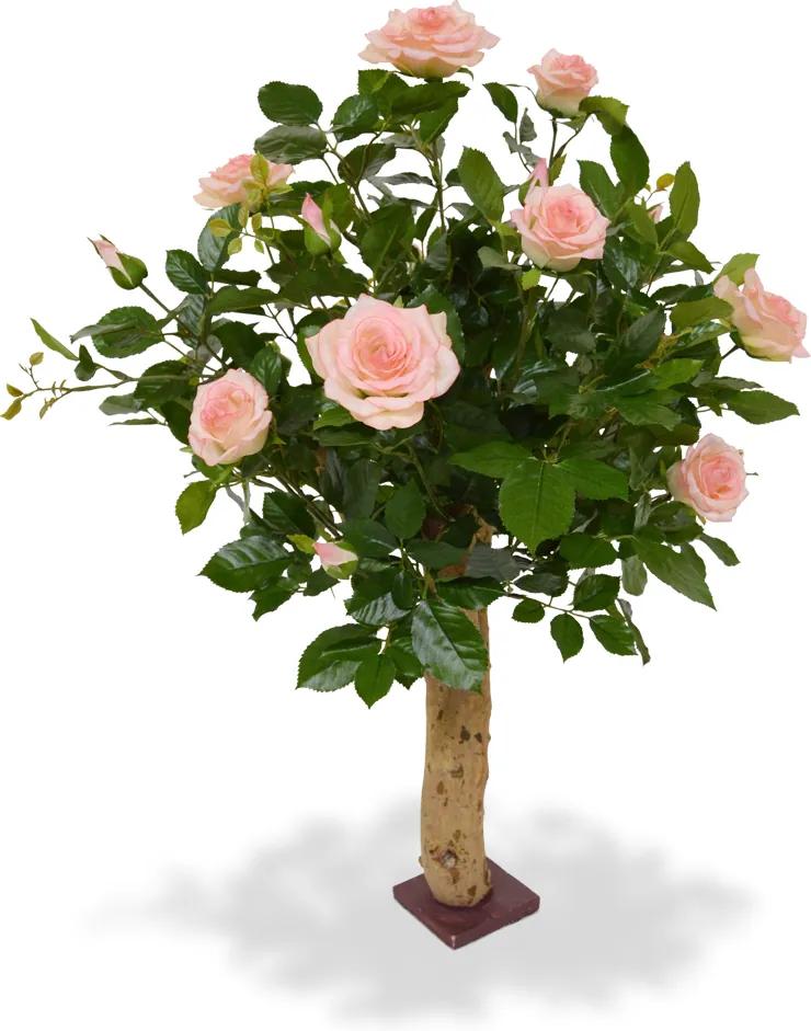 Kunstroos op stam 75 cm roze