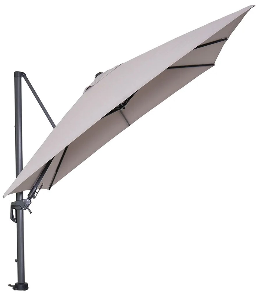 Garden Impressions Hawaii zweefparasol 300x300 cm - frame carbon black - doek zand