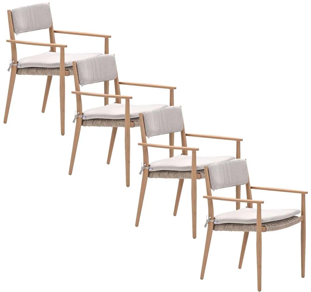 Garden Impressions Lily tuinstoel light teak - 4 stuks