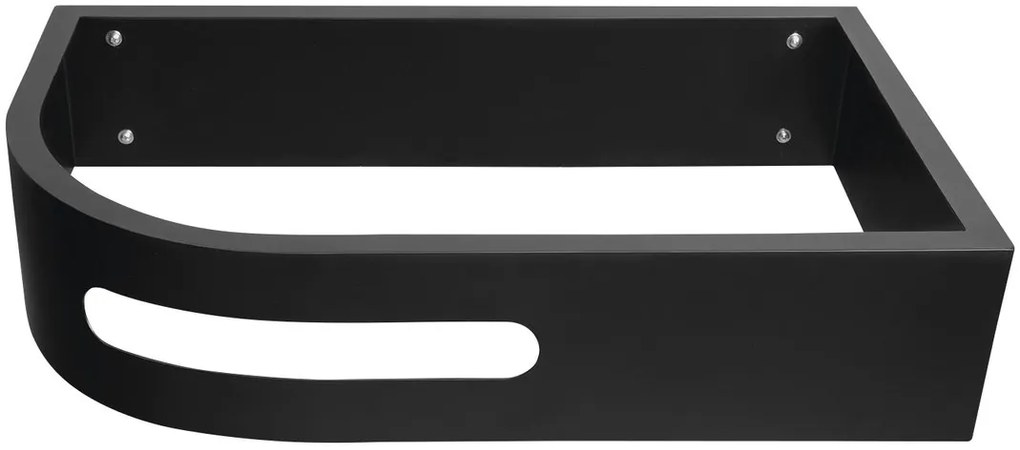 Sapho Pulse wastafel console mat zwart rechts 74.5x44.5cm