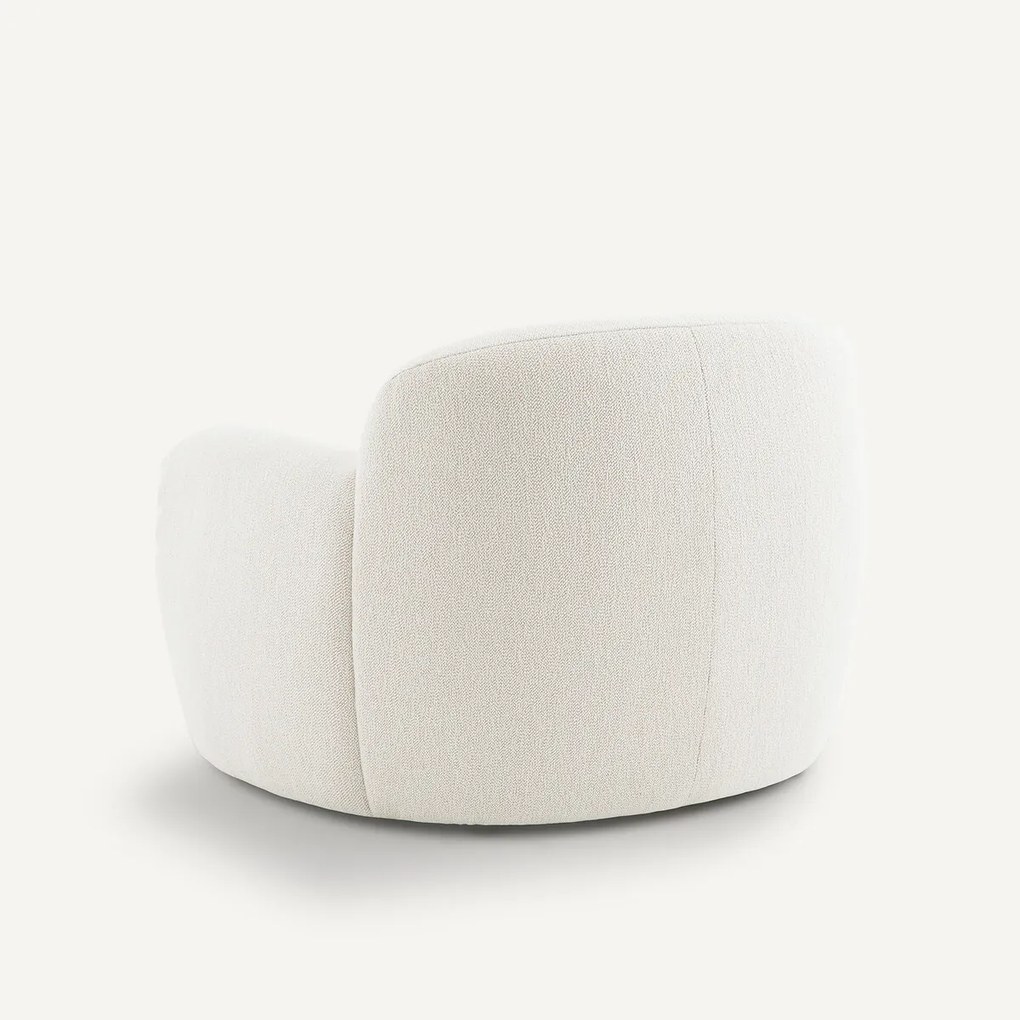 Fauteuil in geplooid melêestof, Malwo