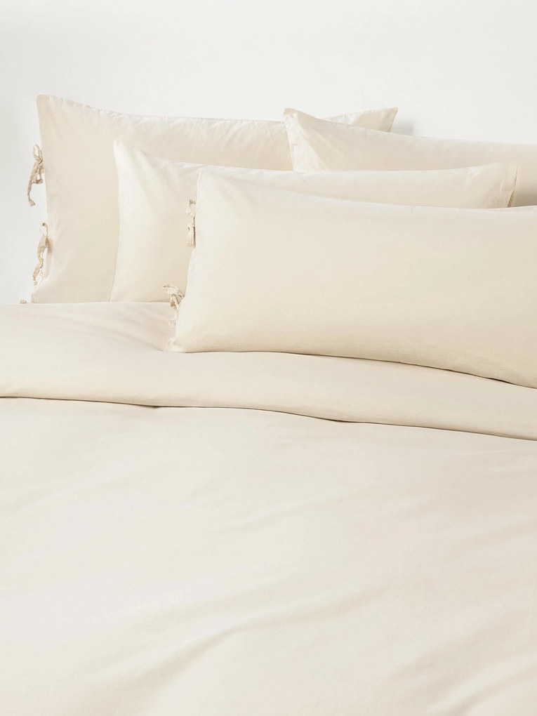 Gewassen perkal katoenen dekbedovertrek Leonie