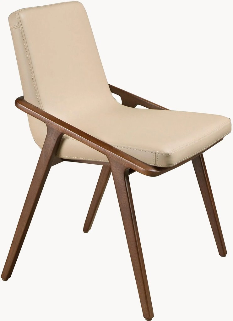 Handgemaakte kunstleren eetkamerstoelen Chandler, 2-delig