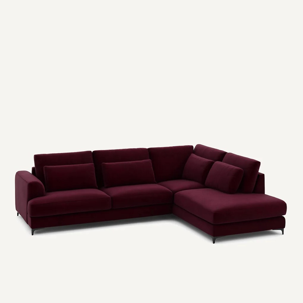 Omvormbare hoekbank rechts, fluweel, Marsile