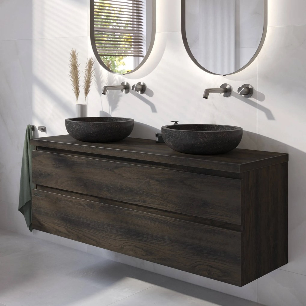 Ben Tendenza badmeubel incl. afdekblad 141x46x64cm coal oak