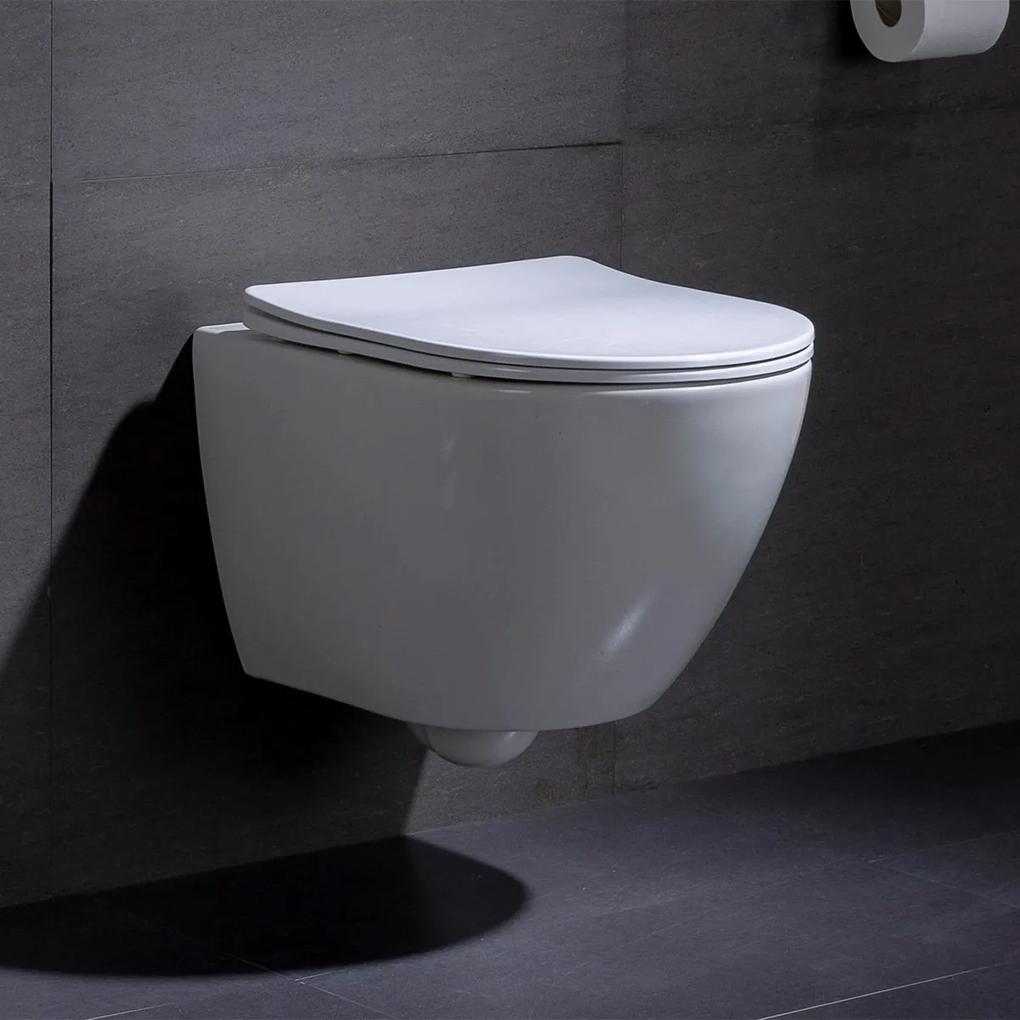 Wandcloset - Hangend toilet Shorty Flatline - Inbouwtoilet Rimfree WC Pot