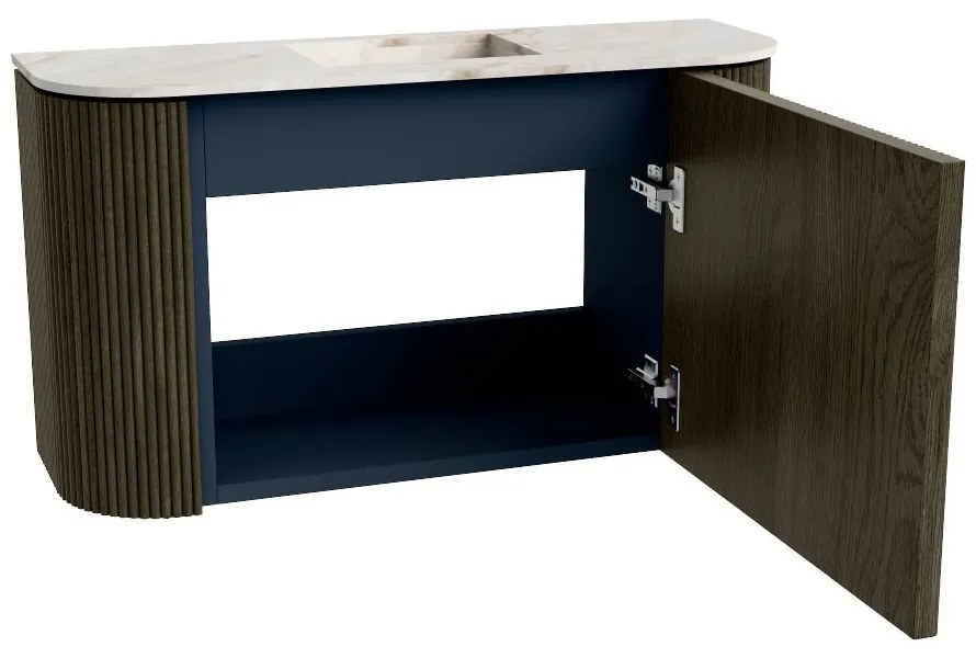 Mondiaz Joya DLux 75cm toiletmeubel ronding links/rechts shadow met wastafel faye midden zonder kraangat frappe
