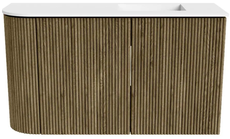 Mondiaz Joya 70cm toiletmeubel ronding links dusk met wastafel faye rechts zonder kraangat talc