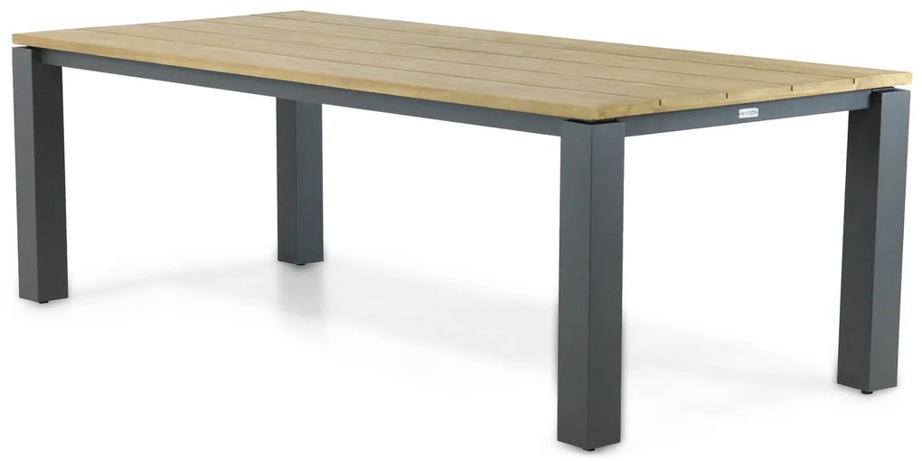 Dining Tuintafel   240 x 100 cm Aluminium/teak Old teak greywash  Riviera